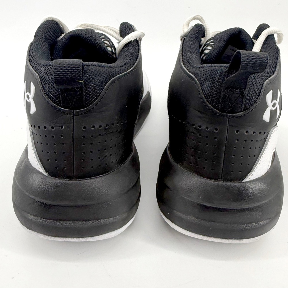 Under Armour Lockdown 5 Basketball Shoes Mens 10 White Black Athletic Shoes - Picture 9 of 11